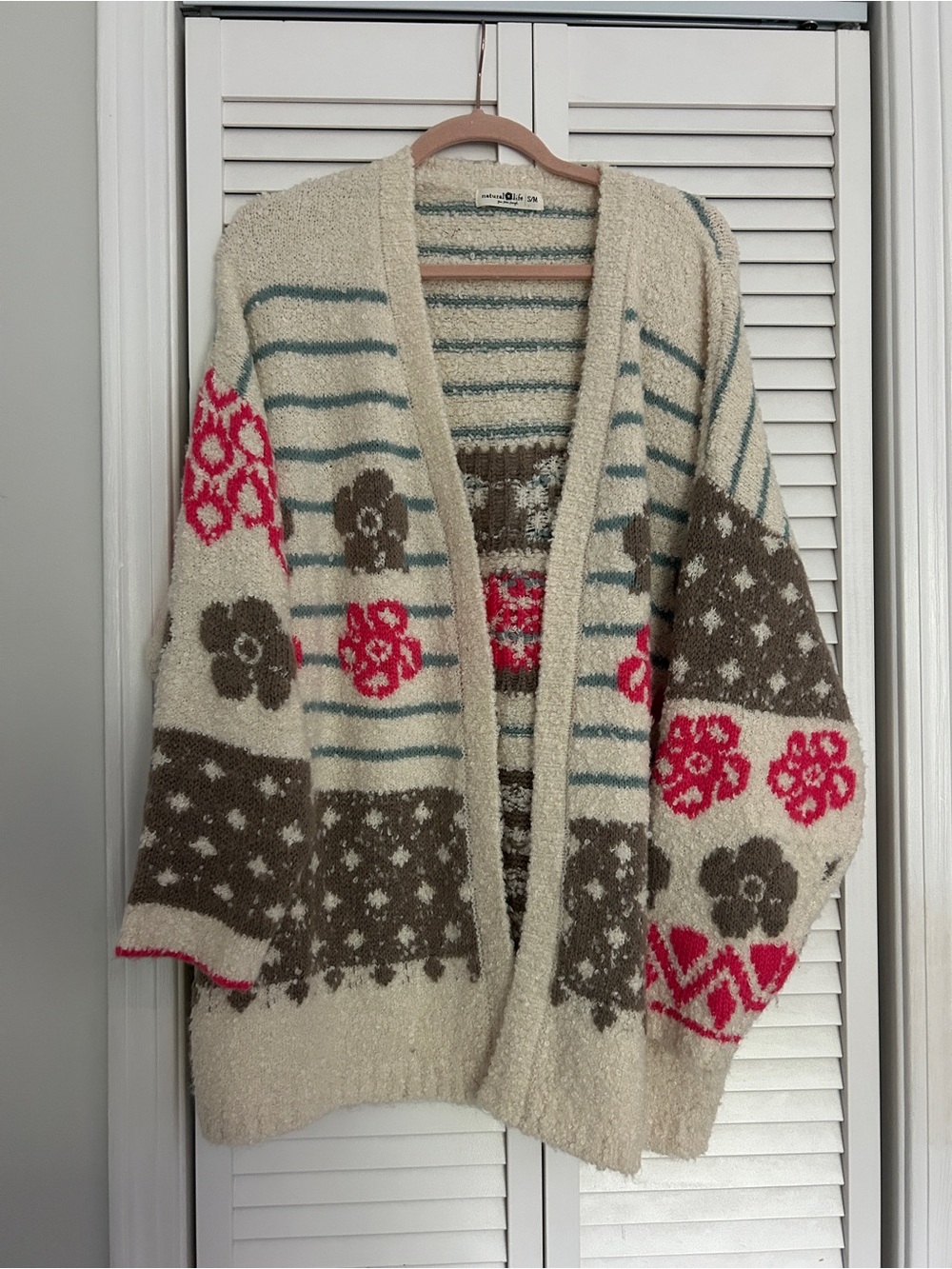 NWOT Natural Life Jacquard Calla Cardigan S/M